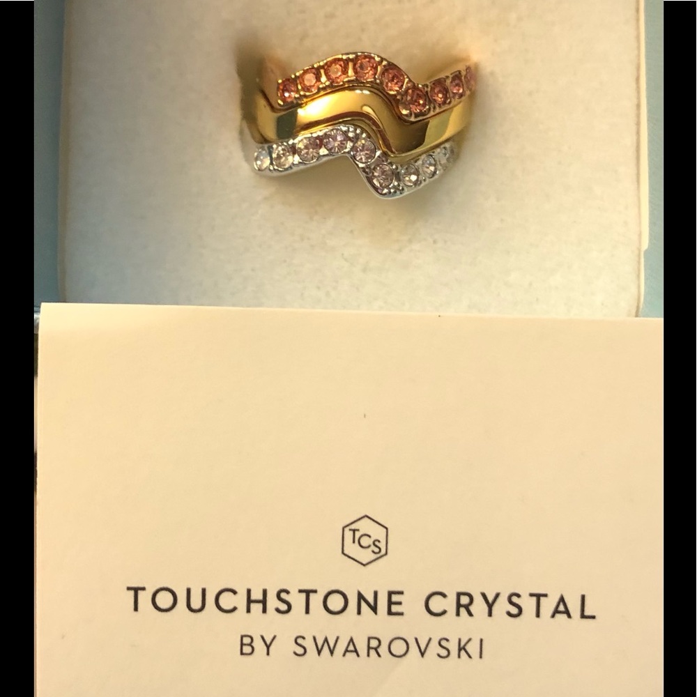 Touchstone Crystal Colorwave Ring Size 6